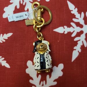 Coach Gold and Black Bear Keychain